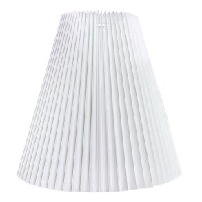 00K plisse keglestub i hvid plastik, alle strrelser.