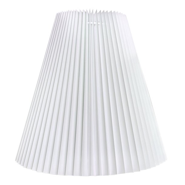 00K plisse keglestub i hvid plastik, alle strrelser.