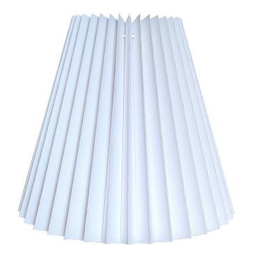 01K plisse keglestub i hvid bomuld, alle strrelser.