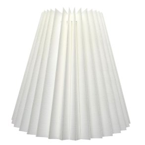 02K plisse keglestub i creme bomuld, alle strrelser.