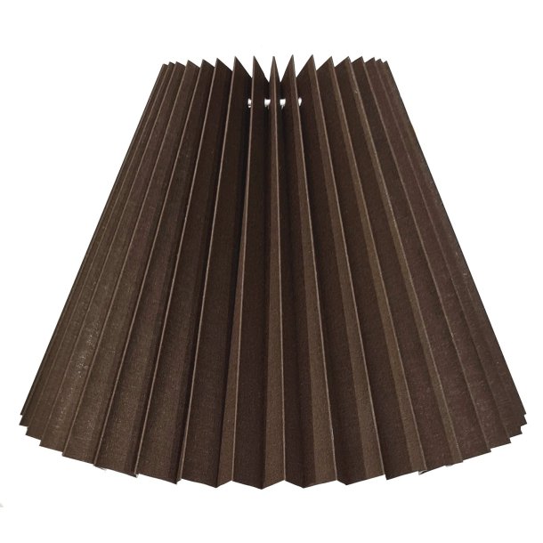 04 pliss&eacute; brun bomuld A model, alle strrelser.