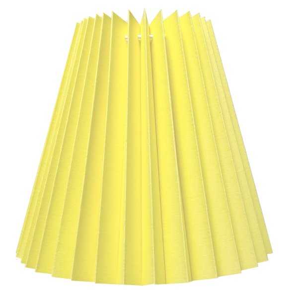 08K plisse keglestub i gul bomuld, alle strrelser.