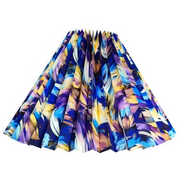 10 pliss abstrakt viskose sk model, alle strrelser