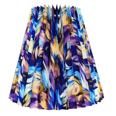 10K plisse keglestub i abstrakt viskose, alle strrelser.