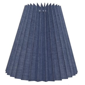 21K plisse keglestub i bl hr, alle strrelser.