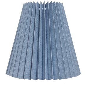 23K plisse keglestub i gr bl hr, alle strrelser.