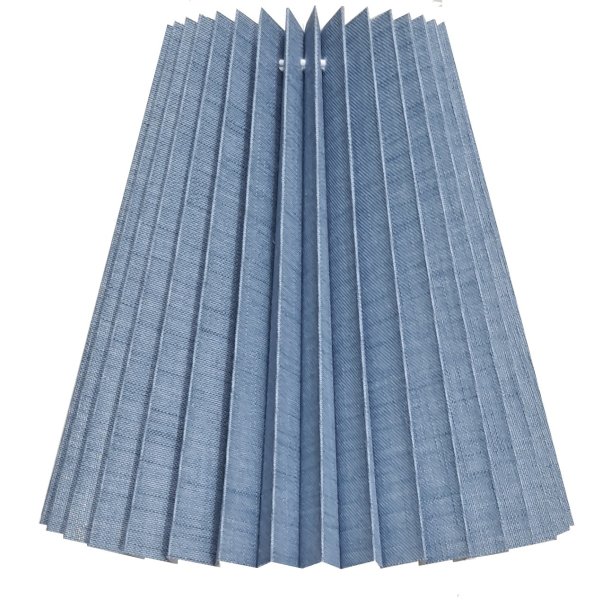 23K plisse keglestub i gr bl hr, alle strrelser.