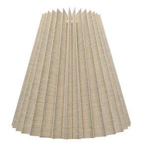 49K plisse keglestub i sandfarvet hr, alle strrelser.