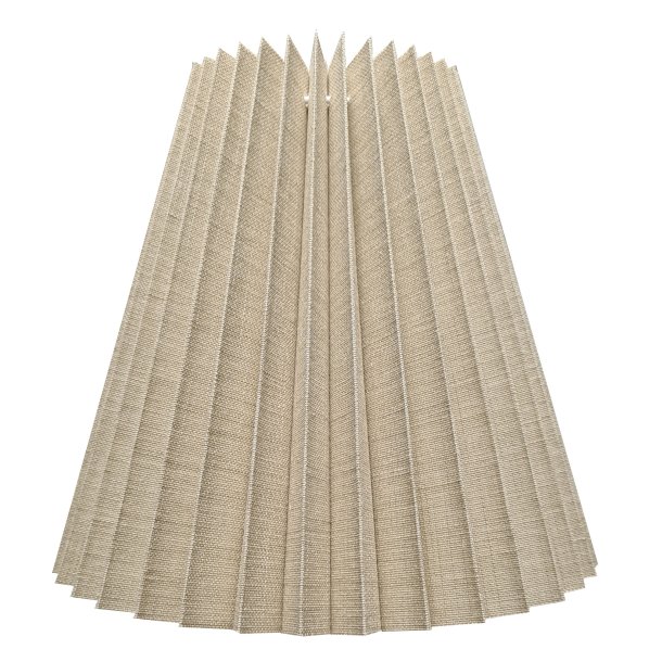 49K plisse keglestub i sandfarvet hr, alle strrelser.