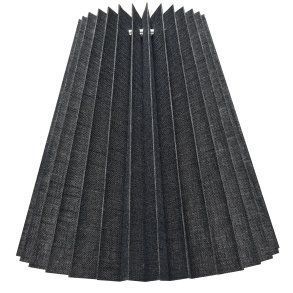 52K plisse keglestub i sort hr, alle strrelser.