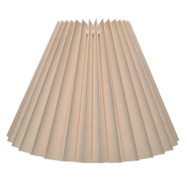 55 pliss&eacute; sandfarvet bomuld skr A model, alle strrelser.