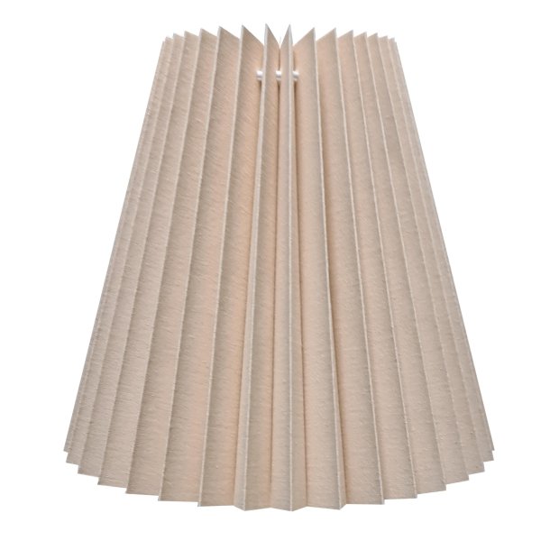 55K plisse keglestub i sandfarvet bomuld, alle strrelser.