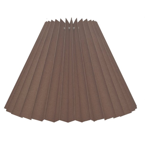 56 lle str. lampeskrm pliss&eacute; i taupe bomuld A modeller