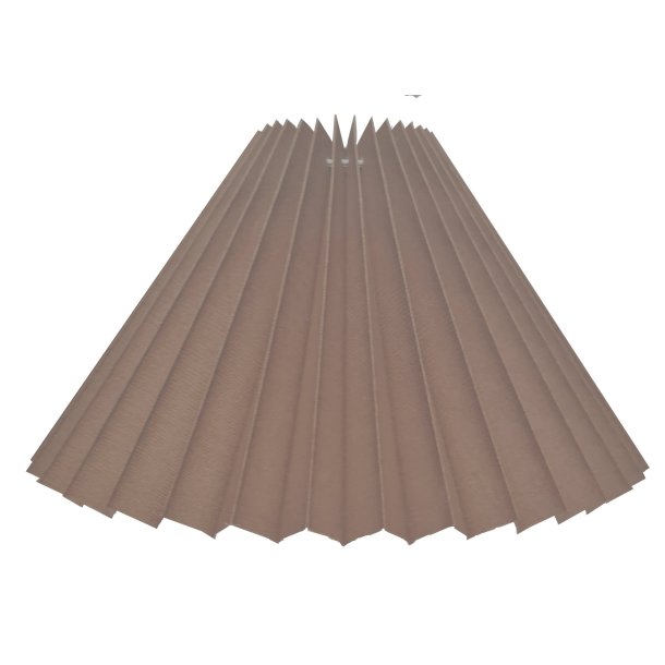 56 pliss&eacute; taupe bomuld skr model, alle strrelser.