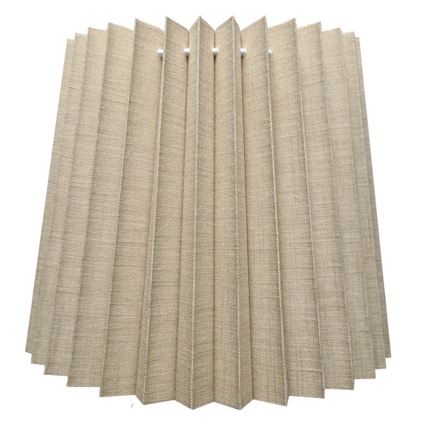 alle str. i Pliss&eacute; Cylender model sandfarvet hr