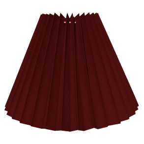 Alle str. lampeskrm plissé i bordeaux bomuld A modeller