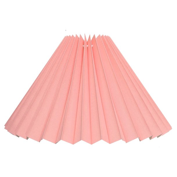 Alle str. Lampeskrme Pliss&eacute; betrk pink bomuld.