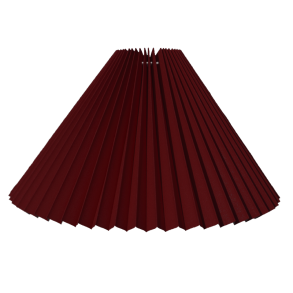 Alle str. Lampeskrme Plissé svb bordeaux bomuld.