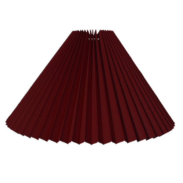 Alle str. Lampeskrme Pliss&eacute; svb bordeaux bomuld.