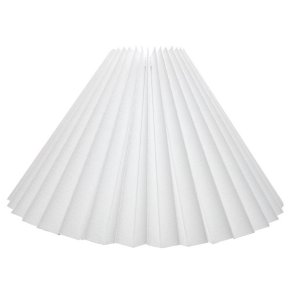 Alle str. Lampeskrme Plissé svb Hvid bomuld