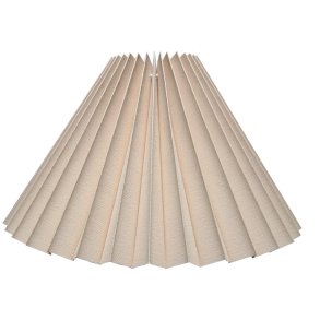 Alle str. Lampeskrme Plissé svb sandfarvet bomuld