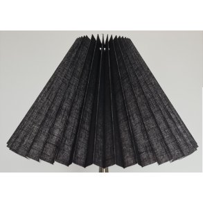 Alle str. Lampeskrme Plissé svb Sort Hr