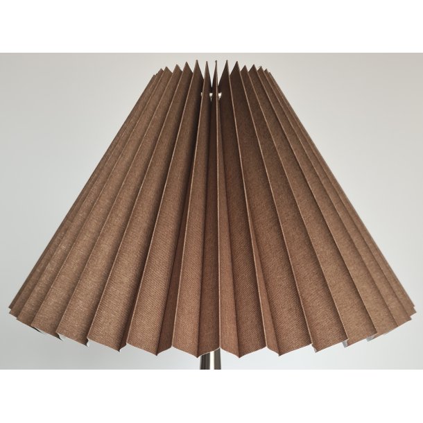 Alle str. Lampeskrme Pliss&eacute; svb taupe bomuld.