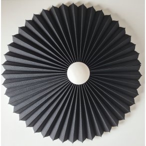 alle str. Rosette plisse sort hr til loft med ledning