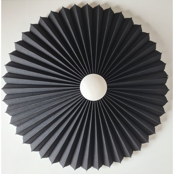 alle str. Rosette plisse sort hr til loft med ledning