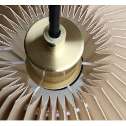 Ans pendel sandfarvet-messing 45.