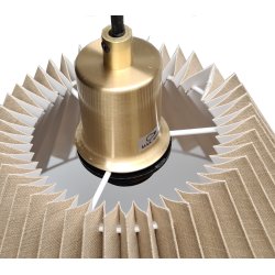 Assens pendel sandfarvet-messing 38