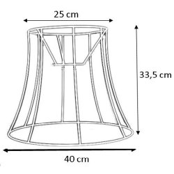 buet stativ 25x33,5x40 hvid H33,5