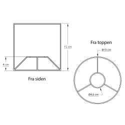 Cylinder stativ 15x15x15 L-T E27 