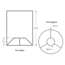 Cylinder stativ 15x20x15 L-T E27 
