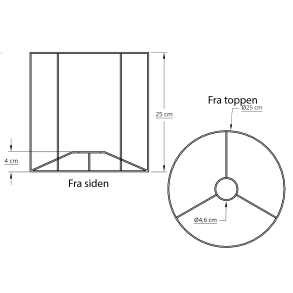 Cylinder stativ 25x25x25 L-T E27 