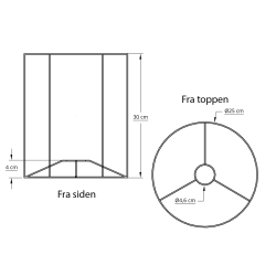 Cylinder stativ 25x30x25 L-T E27 