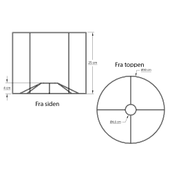 Cylinder stativ 30x25x30 L-T E27 