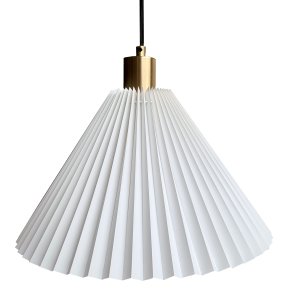 Hobro pendel hvid-messing 34