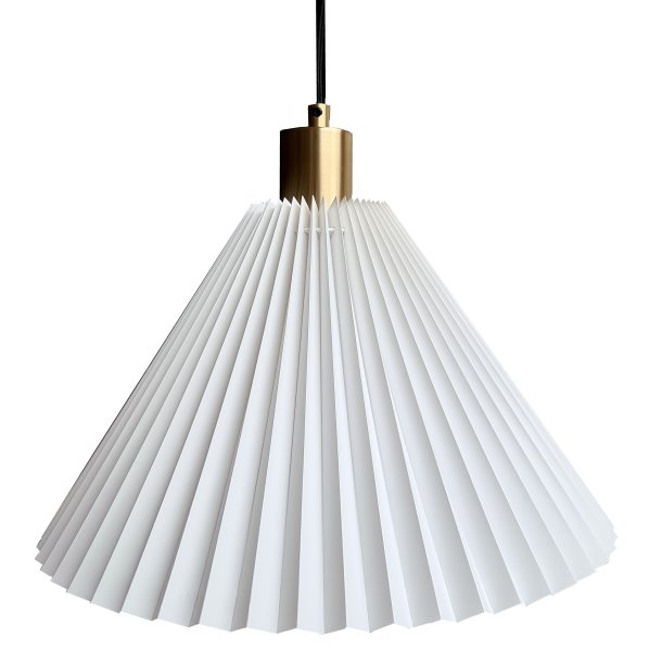 Hobro pendel hvid-messing 34