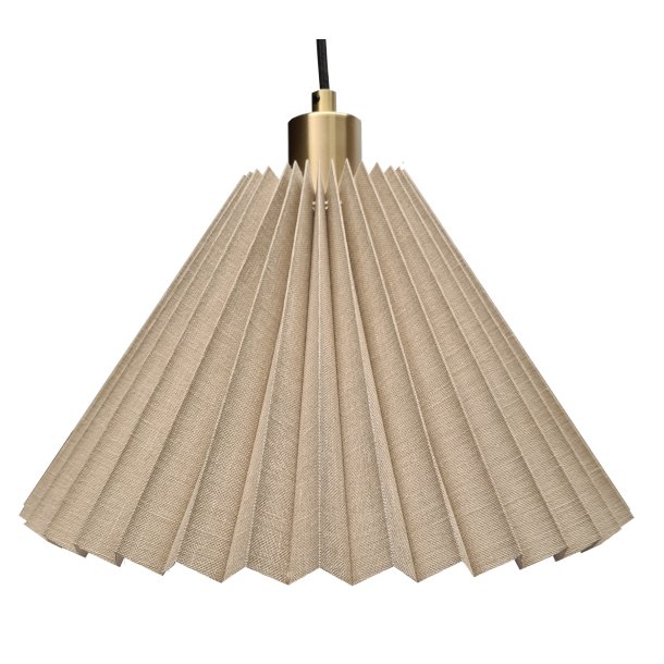 Hobro pendel sandfarvet-messing 34