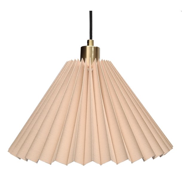 Hobro pendel sandfarvet-messing 34.