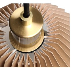 Hobro pendel sandfarvet-messing 34.