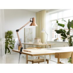 Jensen brstet kobber arkitektlampe H65