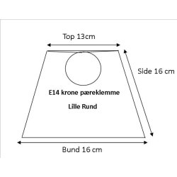 Lampeskrm Ret 13x16x16 Creme hr med agraman KP