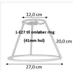 Lampeskrm stativ 12x20x27 (23cm) L-E27