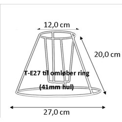 Lampeskrm stativ 12x20x27 23cm) T-E27