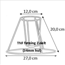 Lampeskrm stativ 12x20x27 (23cm) TNF