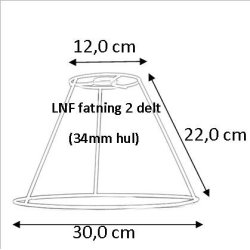 Lampeskrm stativ 12x22x30 (25cm) LNF