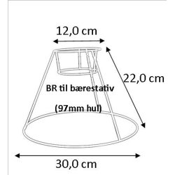 Lampeskrm stativ 12x22x30 BR (25cm)