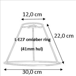 Lampeskrm stativ 12x22x30 L-E27 (25cm)